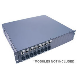 Antaira 16-Slot Unmanaged Universal Media Converter Rack, w/1 AC Power Supply (FCU-RACK16-AC)