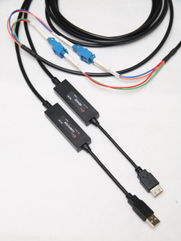 Opticis Fiber Optic USB Extension with Detachable Fiber - 30m/98ft (M2-100D-30)