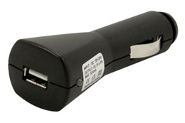 Black USB Plug-in Car Charger