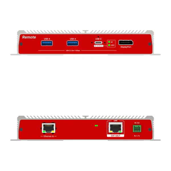 FireNEX-CAT6-DP USB-C over CAT6a/7 Extender | 5Gbps • 4K DP Alt Mode • 60W PD • GigE