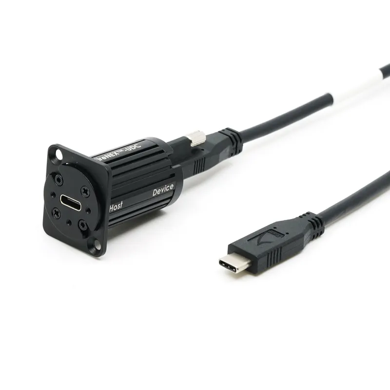 FireNEX-UDC Panel-Mount USB-C Active Repeater | 10Gbps • DP Alt Mode • 240W PD