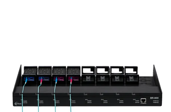 BR-600 19” 1RU Rack for Opticis Fiber Extenders | Power & Diagnosis Mount