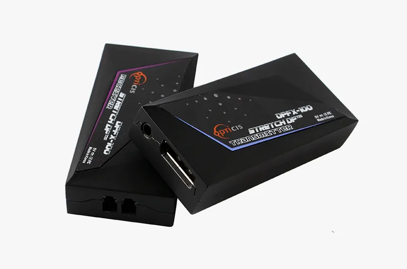 Opticis DPFX-100-TR DisplayPort 1.1 Fiber Extender | 200m Dual LC, WQXGA