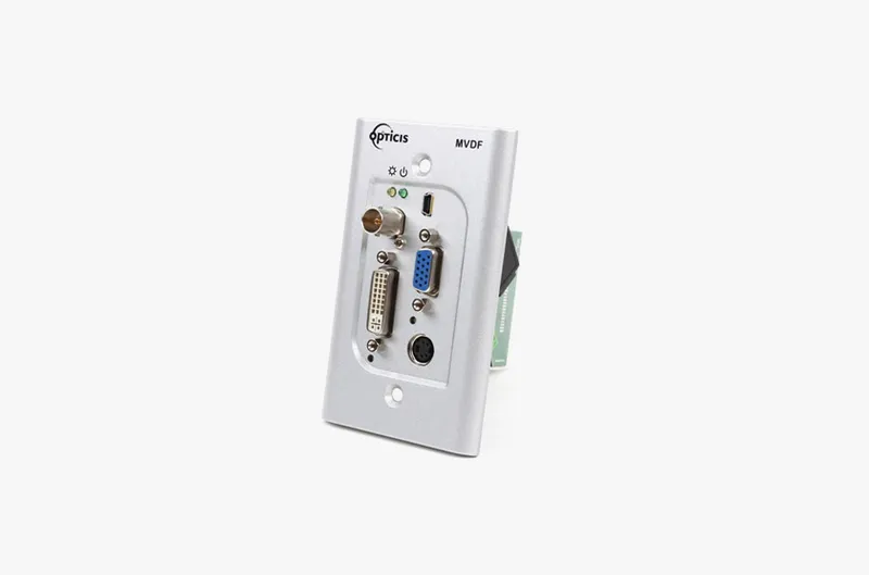 Opticis MVDF Wall Plate Converter | Multi-Format Video to Fiber DVI 500m