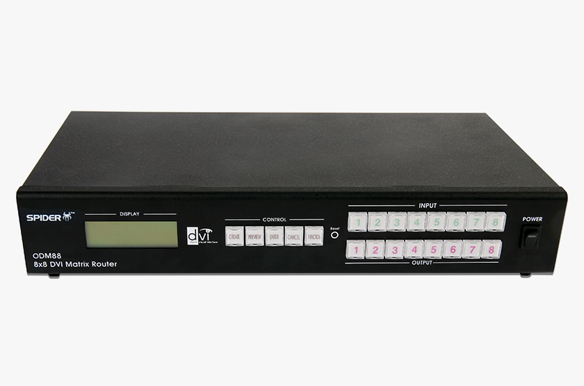 Opticis ODM-88 8x8 DVI Matrix Router | DVI Matrix Switch with EDID & HDCP