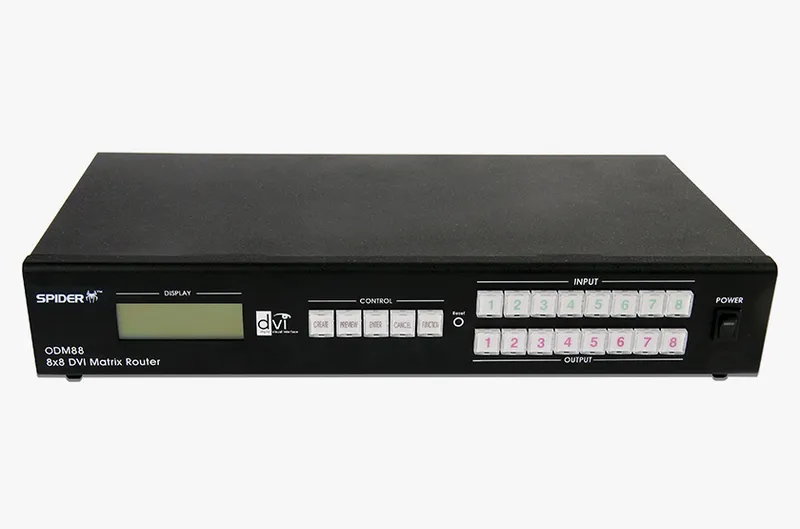 Opticis ODM-88 8x8 DVI Matrix Router | DVI Matrix Switch with EDID & HDCP