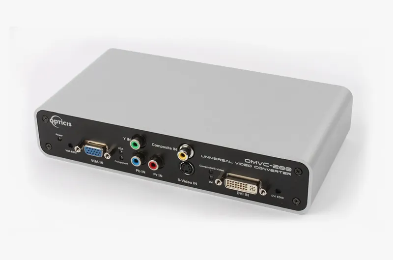 Opticis OMVC-200 Multi-Format Video Converter | DVI/VGA/Component to Fiber DVI 500m