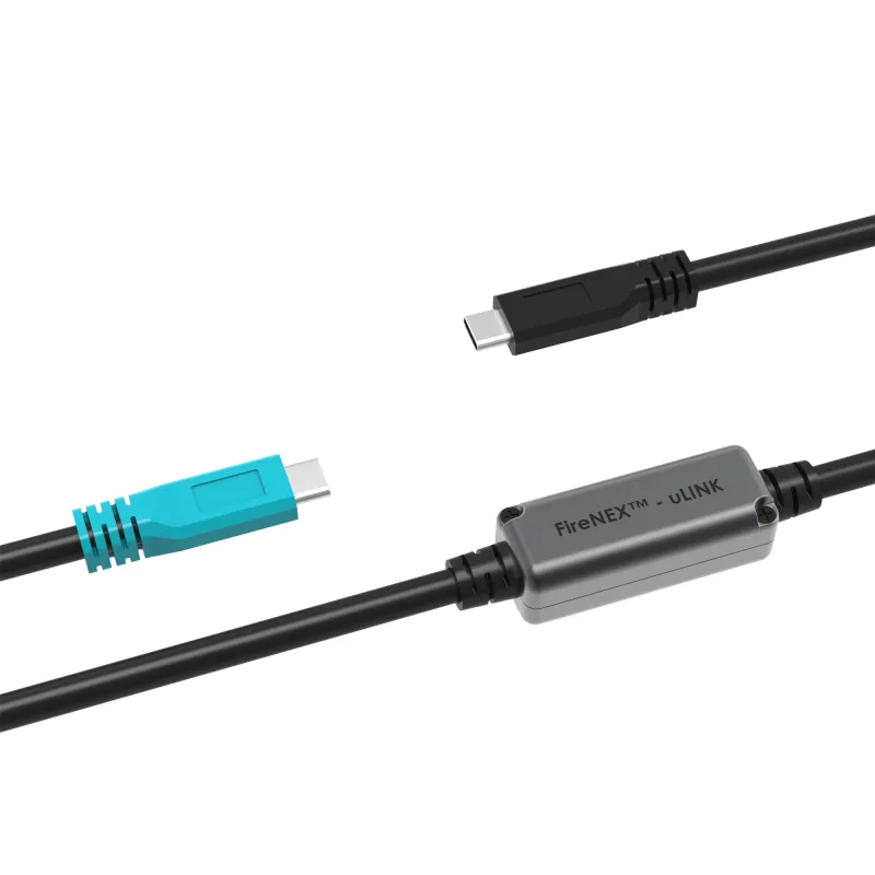 FireNEX uLINK-10G USB-C Active Cable | 10Gbps, DP 1.4, 60W PD