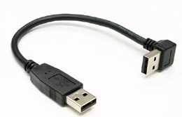 Newnex USB 2.0 A-plug to Right Angle A-plug - 12in (UH2-AAR01-12)